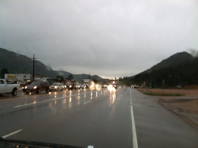 Flash Flood Getaway - Mudslides and flash flooding wash out Hwy 24 and the City of Manitou Springs just as we evacuated, CO