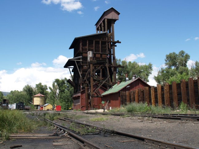 Railroad Relics - Cumbres & Toltec RR station in Chama, NM